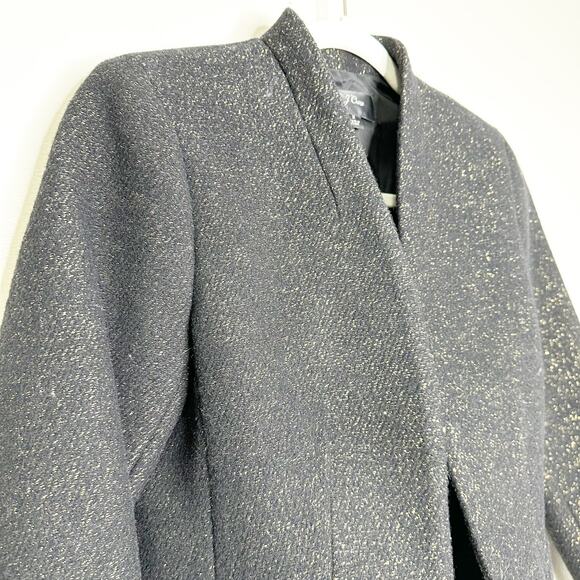 J.Crew Womens Jacket Going Out Blazer Tinsel Tweed Wool Blend Lined Black Size 2 - Picture 7 of 12